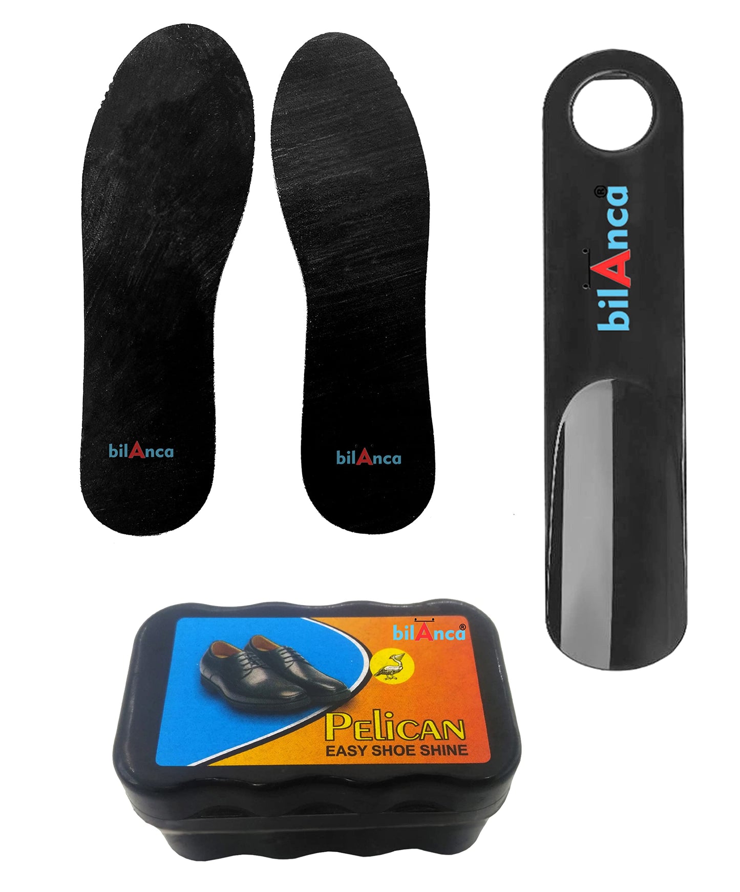 Leather Shoe Inserts Insoles Thin Lightweight Insoles for Work Boots, Sneakers, Sports Shoes Casual Formal Shoes Comfort Inner Soles for Men Women Size (7, Black)