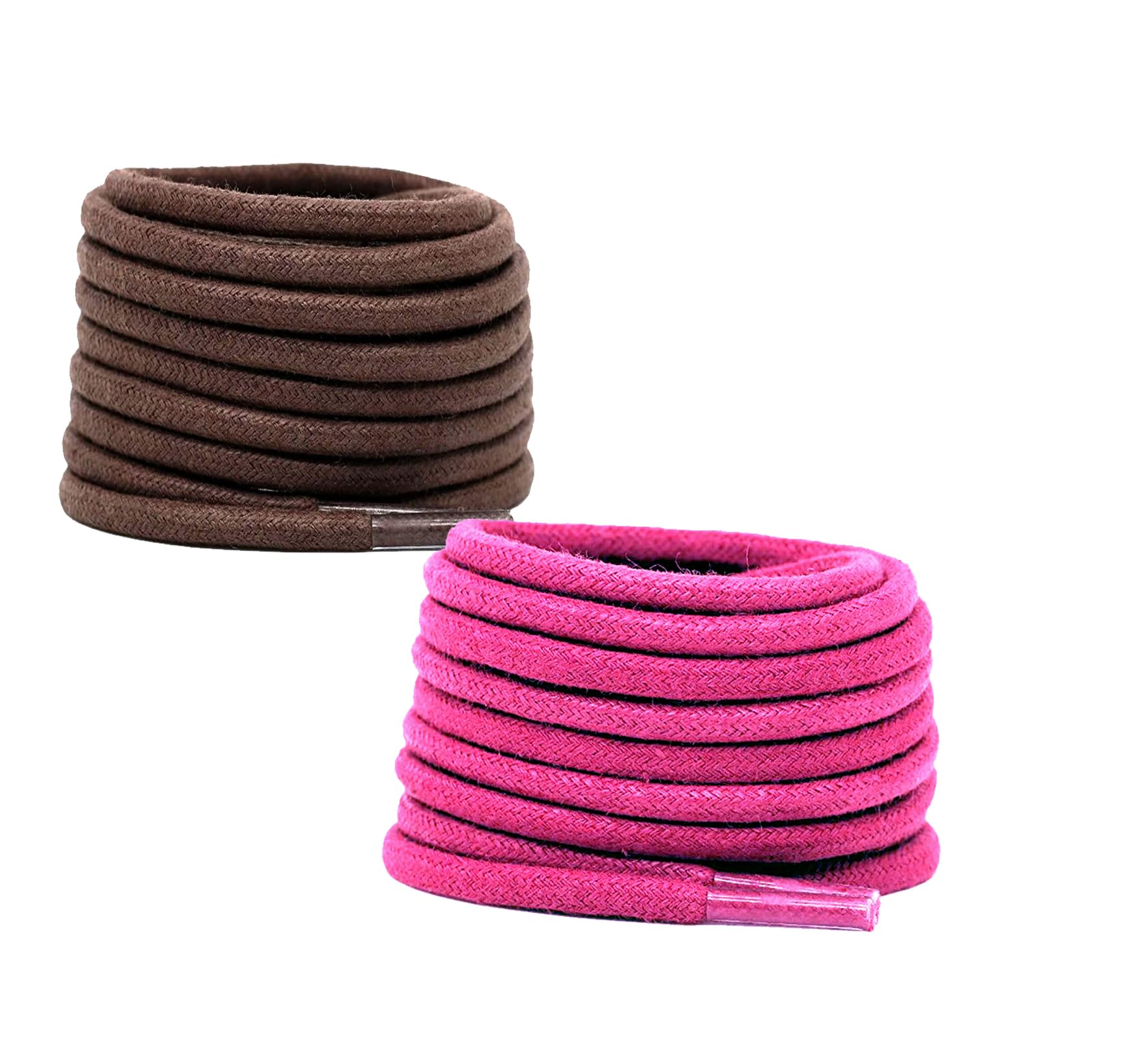 2 PAIRS Round Shoe laces 48 Inches 3 MM Thick Shoelaces for Athletic Running Sneakers Shoes Boot Strings