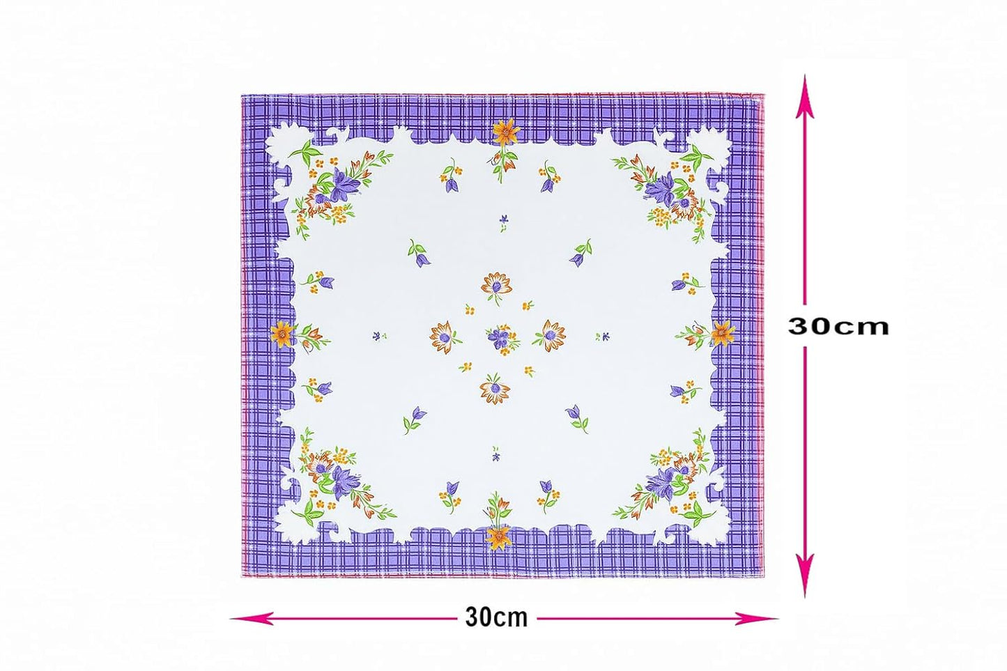 Pure Cotton Women Handkerchief Color Flower Printed Big Size Set of 12 Pieces Set Soft Hankies Ladies Girls Kids 12x12 Inches | 30x30 CMS (12)