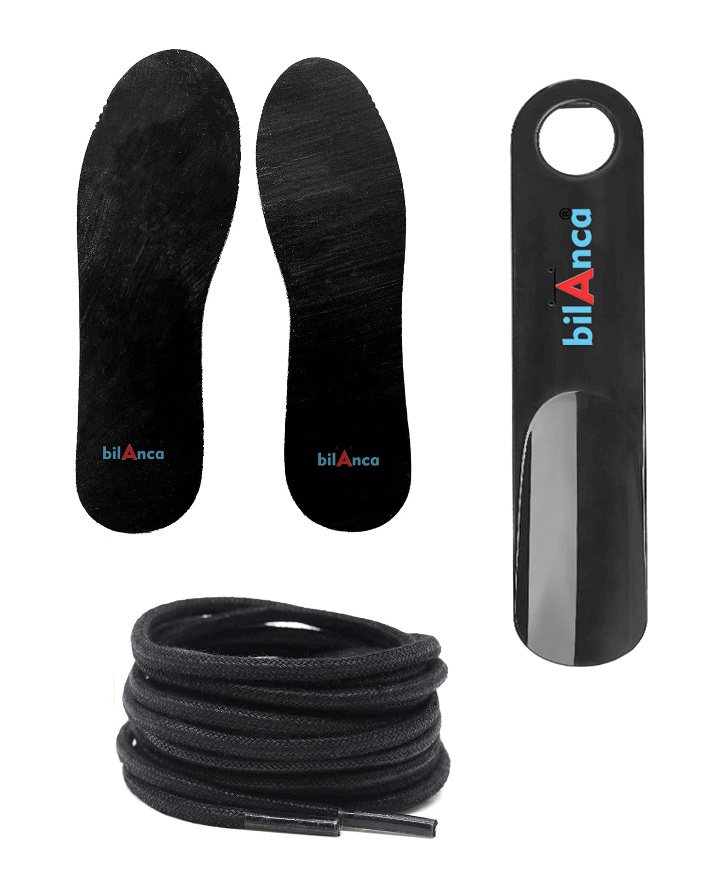 Leather Shoe Inserts Insoles Thin Lightweight Insoles for Work Boots, Sneakers, Sports Shoes Casual Formal Shoes Comfort Inner Soles for Men Women Size (7, Black)