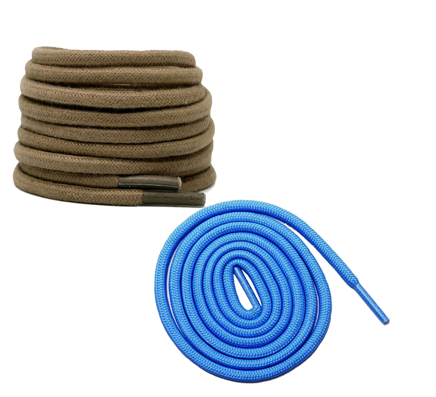 2 PAIRS Round Shoe laces 48 Inches 3 MM Thick Shoelaces for Athletic Running Sneakers Shoes Boot Strings