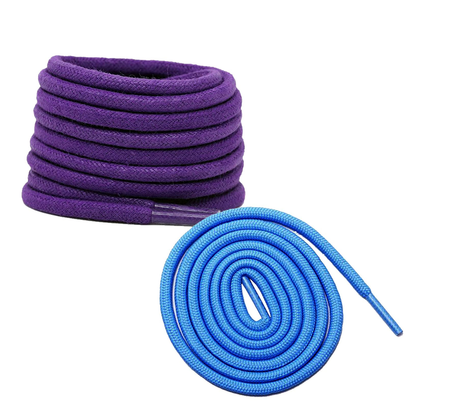 2 PAIRS Round Shoe laces 48 Inches 3 MM Thick Shoelaces for Athletic Running Sneakers Shoes Boot Strings