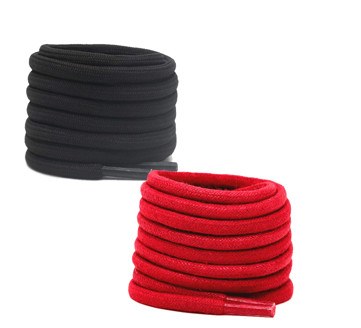 2 PAIRS Round Shoe laces 48 Inches 3 MM Thick Shoelaces for Athletic Running Sneakers Shoes Boot Strings