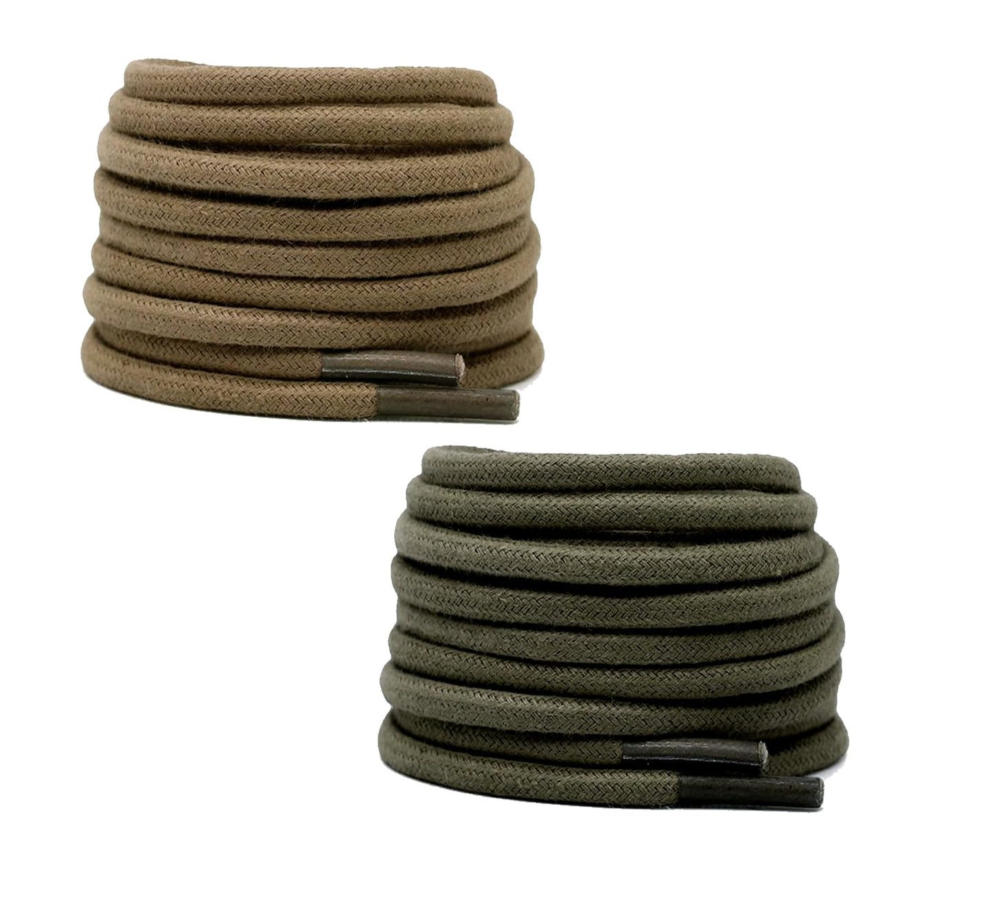 2 PAIRS Round Shoe laces 48 Inches 3 MM Thick Shoelaces for Athletic Running Sneakers Shoes Boot Strings