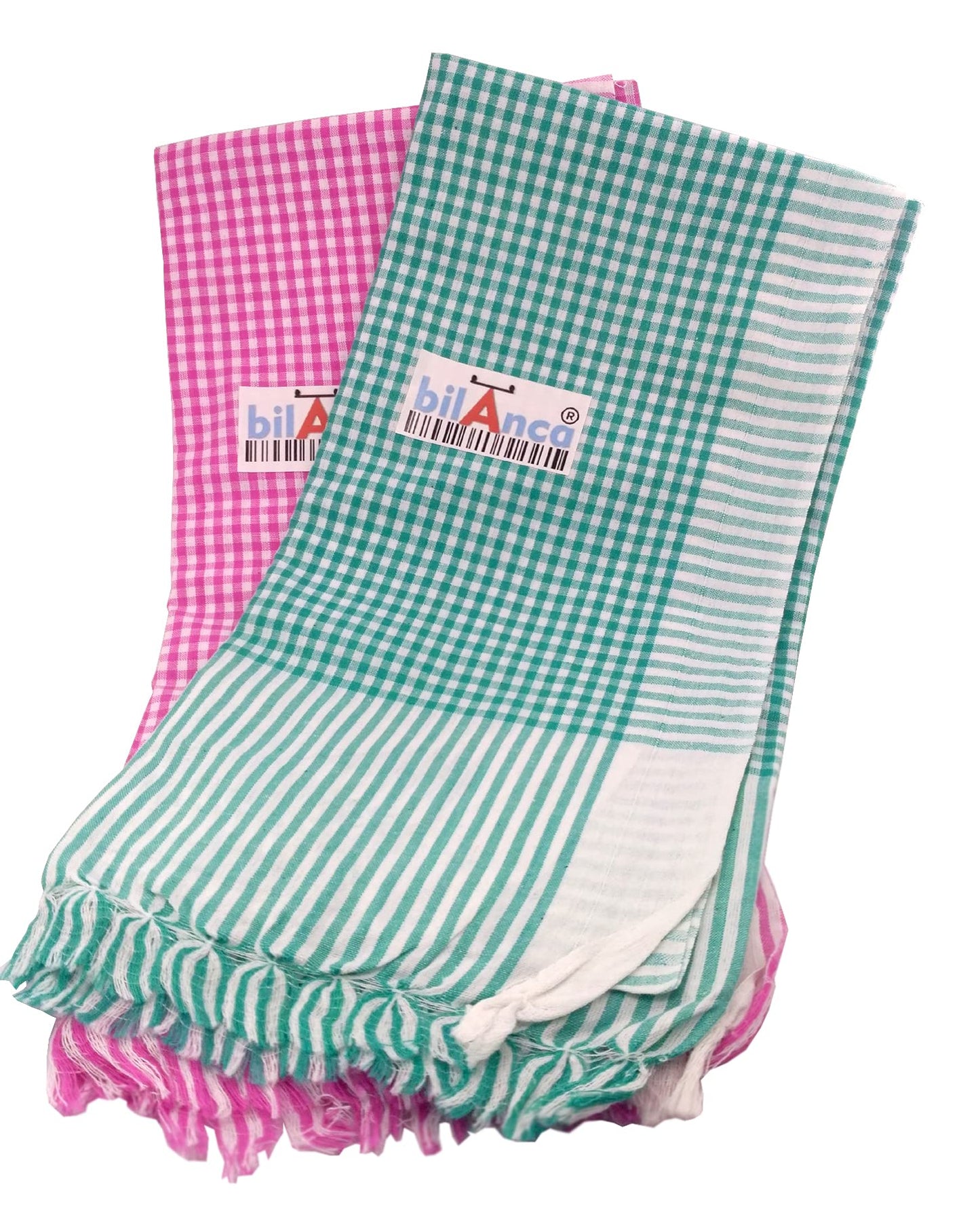 bilAnca Pure Cotton Gamcha Multi Color Checks Unisex 30x60 Inch Approx
