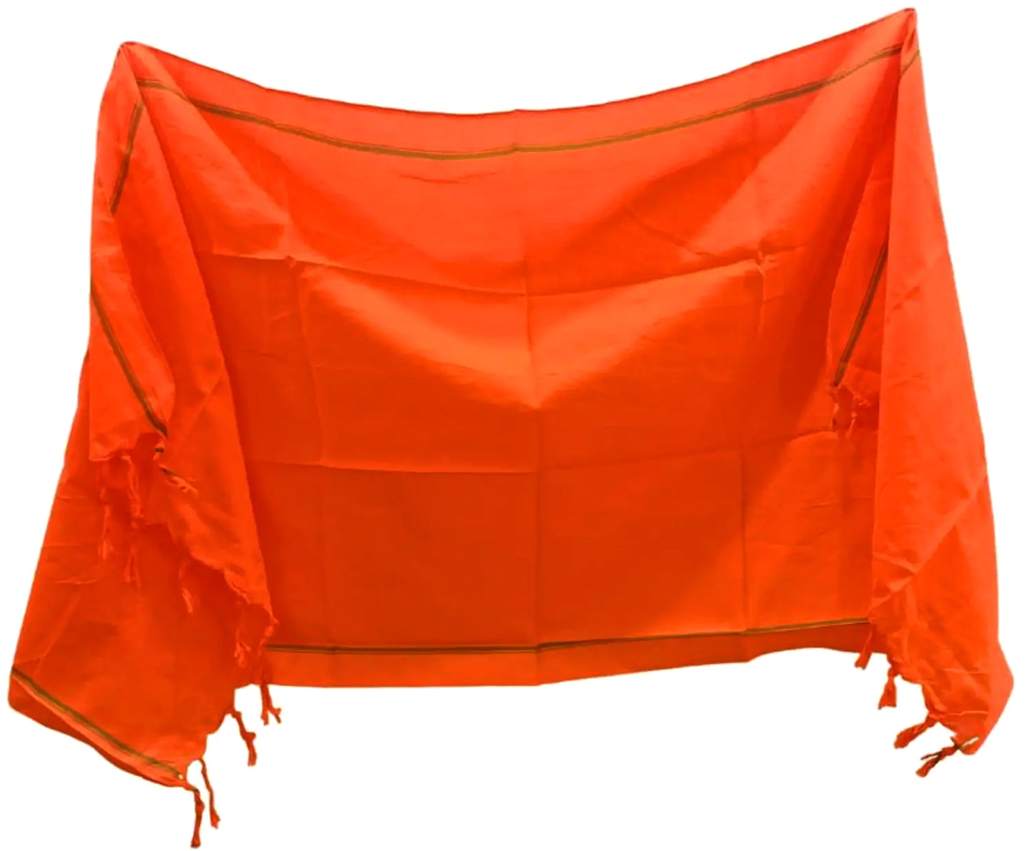 bilAnca Bhagwa Orange Pooja Gamcha Bath Towel 26x52 Inches