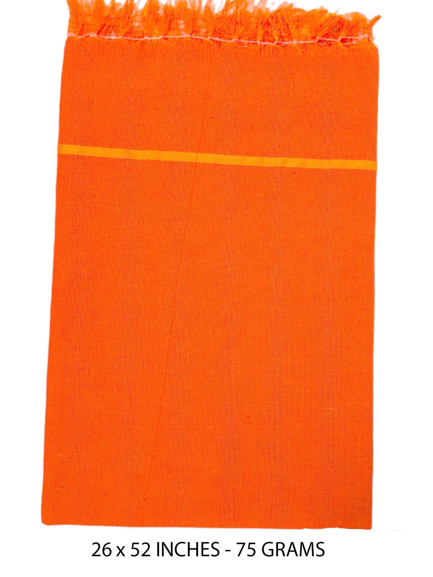 bilAnca Bhagwa Orange Pooja Gamcha Bath Towel 26x52 Inches