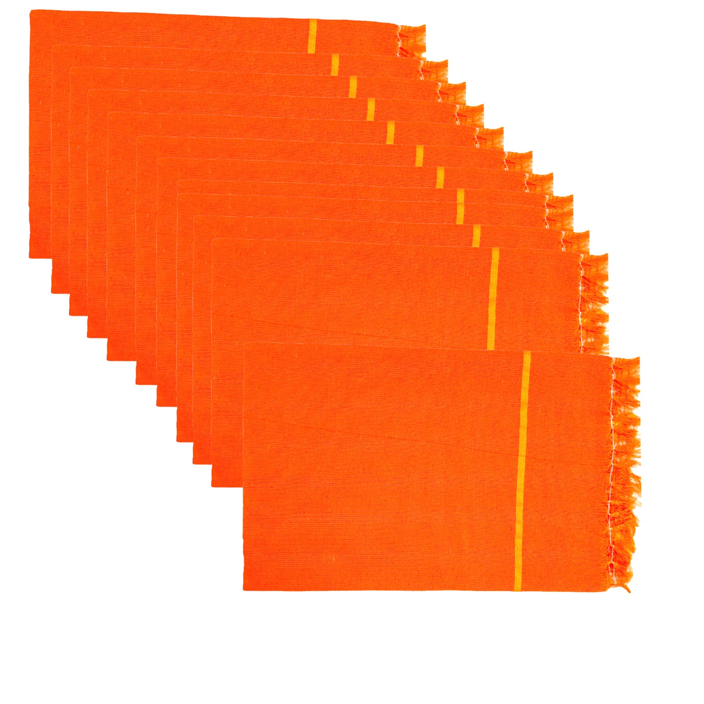 bilAnca Bhagwa Orange Pooja Gamcha Bath Towel 26x52 Inches