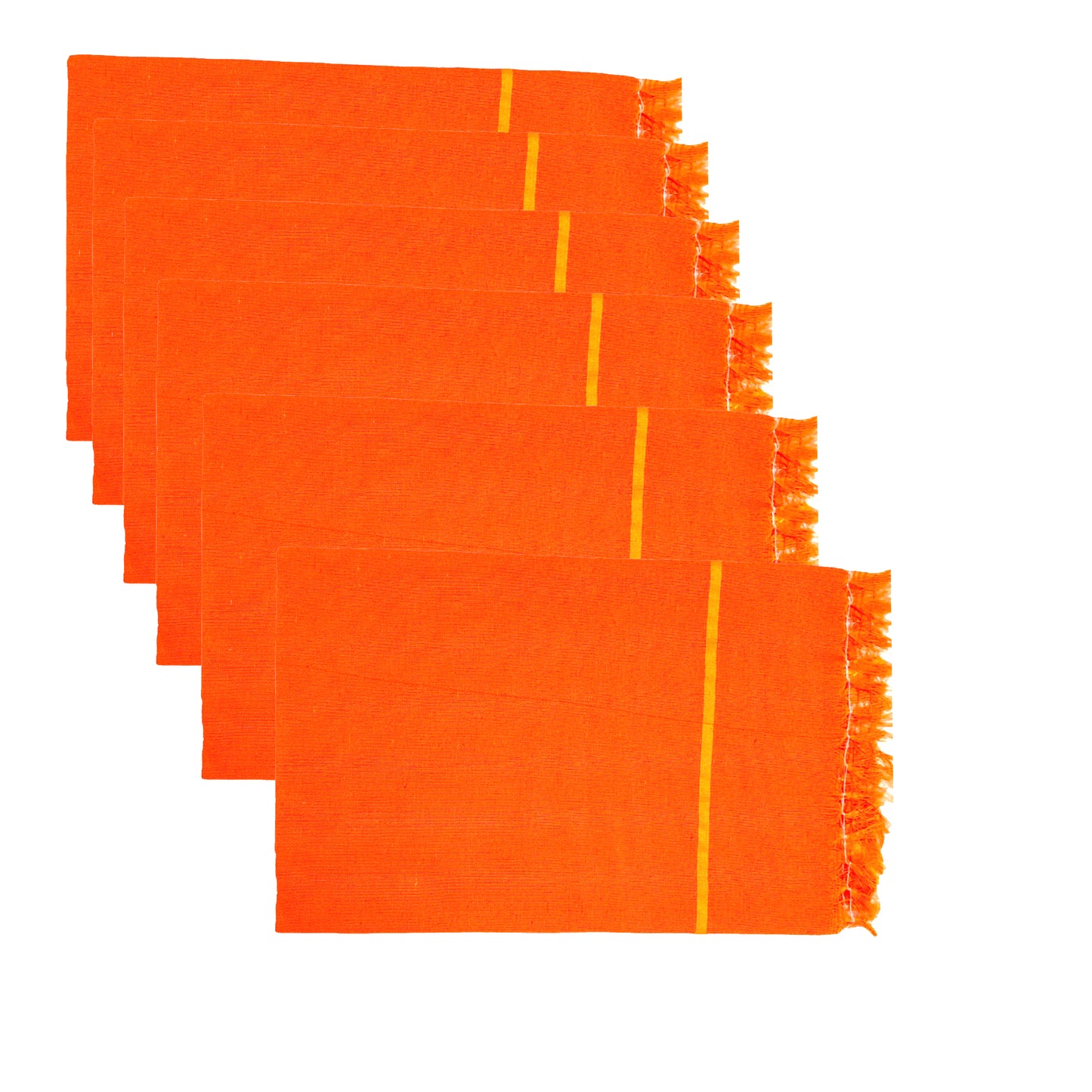 bilAnca Bhagwa Orange Pooja Gamcha Bath Towel 26x52 Inches